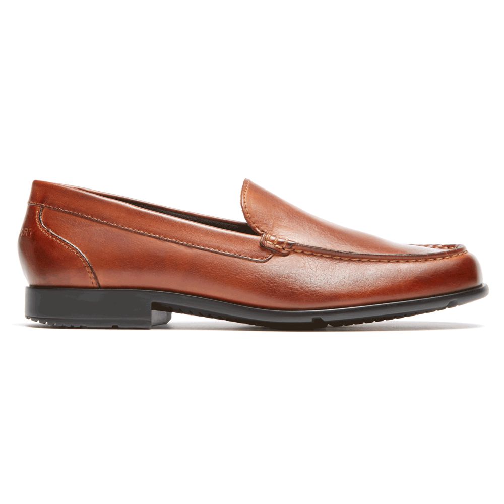 Rockport Canada Classic Venetian Slip-Ons - Mens Loafers Cognac (MRP214937)